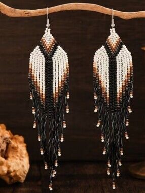 Handmade South Western Beaded Earrings